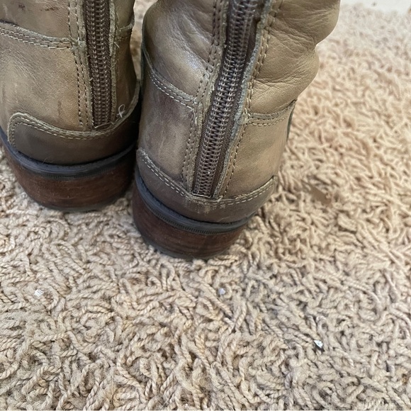 SAM Edelman Penny Tall Riding Boots Olive Taupe Leather Size 8.5 weathered - Picture 14 of 16